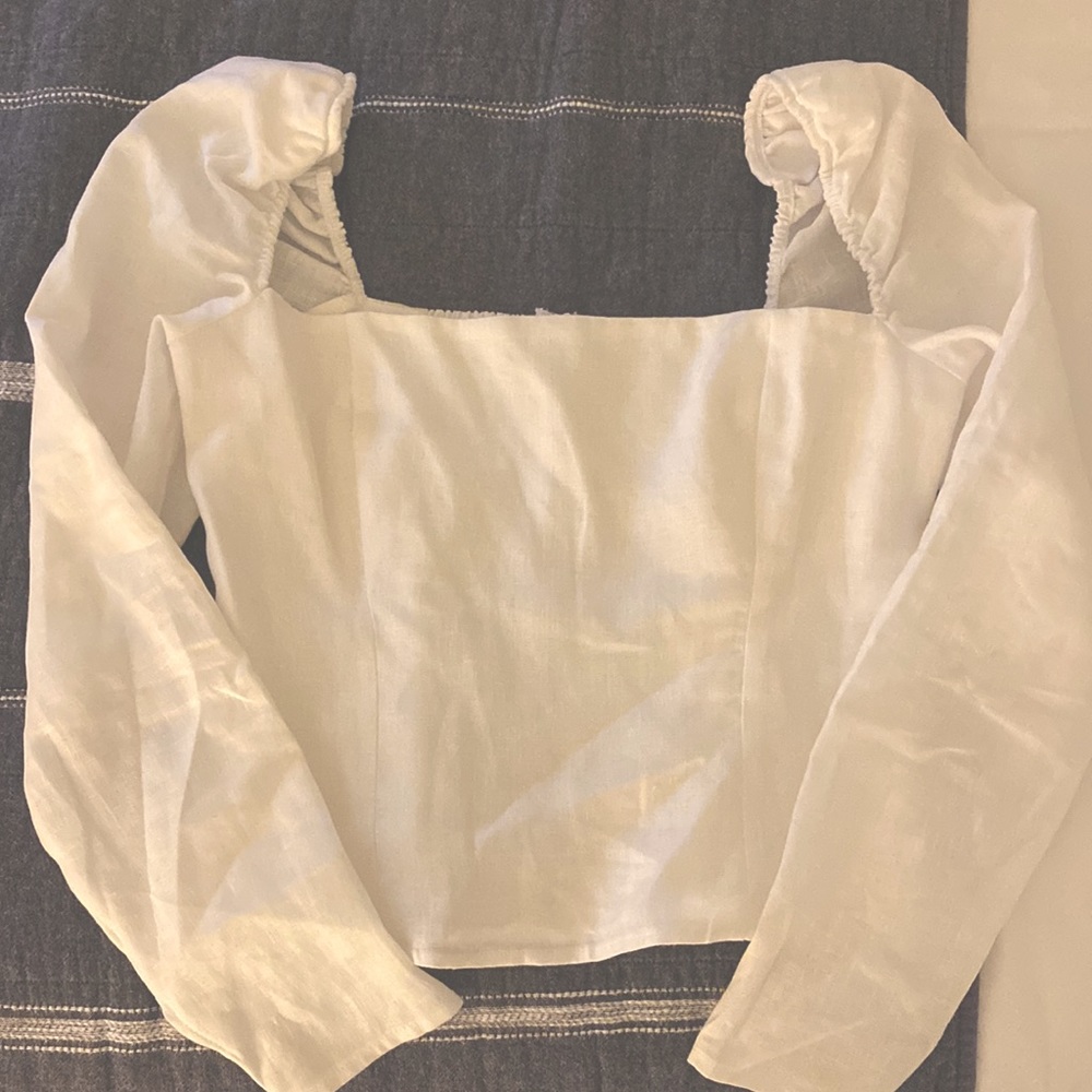 Reformation Silton Linen Top